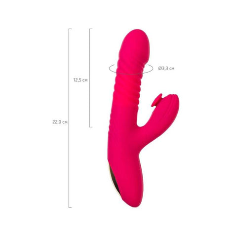 JOS Seri Thrusting Vibrator with Clitoral Stimulator Pad 12.5cm VIBRATORS-RABBIT