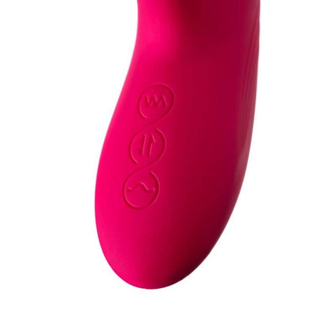 JOS Seri Thrusting Vibrator with Clitoral Stimulator Pad 12.5cm VIBRATORS-RABBIT