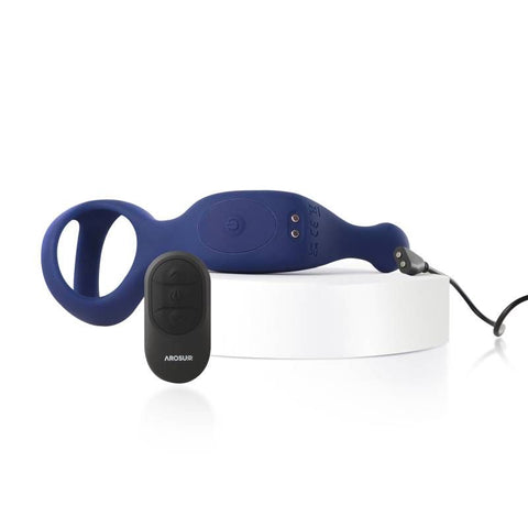 Underquaker Vibrating Anal Probe with Cockring and Remote Control Butt Plugs - Vibrating