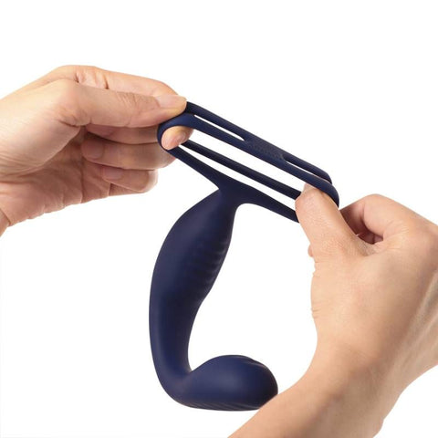 VibraDuo Remote-Controlled Prostate Massager with Cockring > Anal Range > Prostate Massagers