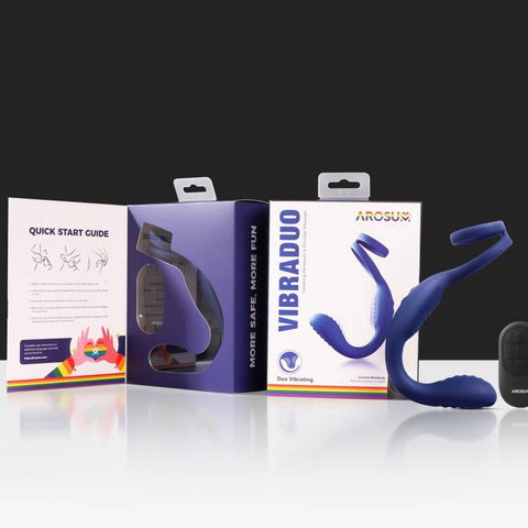 VibraDuo Remote-Controlled Prostate Massager with Cockring > Anal Range > Prostate Massagers