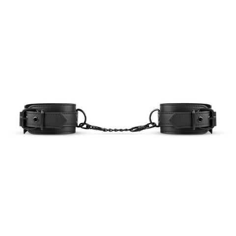 Faux Leather Handcuffs in Black for Intimate Bondage and Pleasure > Bondage Gear > Restraints