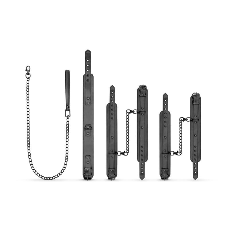 Total Restraint Complete Set Adjustable Collar and Leash BDSM Restraint Kit > Bondage Gear > Collars & Leashes