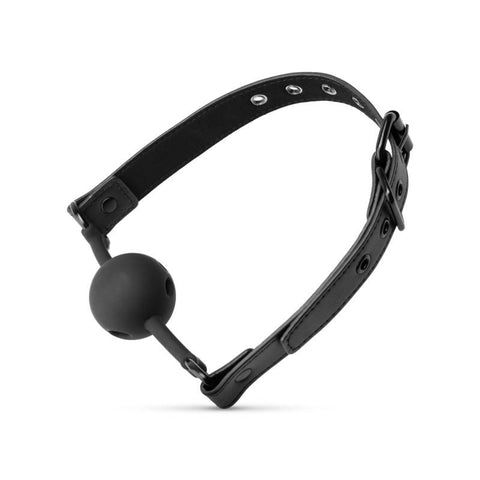 Breathable Silicone Ball Gag for Beginners in Black Default Title Gags