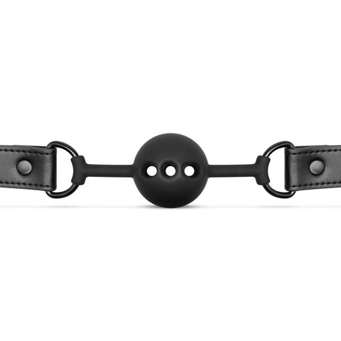 Breathable Silicone Ball Gag for Beginners in Black Gags
