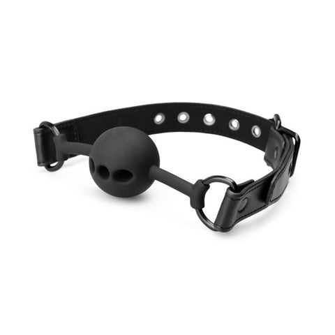 Breathable Silicone Ball Gag for Beginners in Black Gags