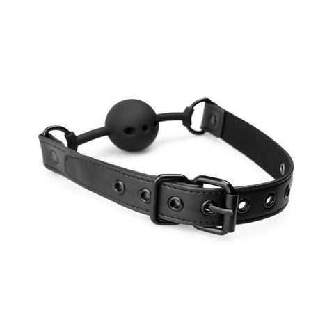 Breathable Silicone Ball Gag for Beginners in Black Gags