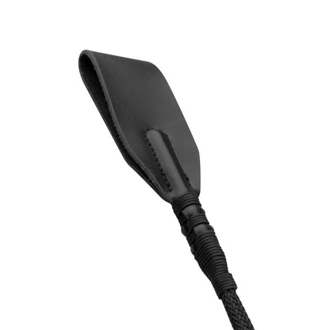 Faux Leather Crop Whip in Black for BDSM and Sensual Play Whips & Paddles