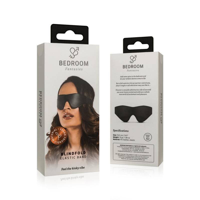 Faux Leather Black Blindfold > Bondage Gear > Blindfolds
