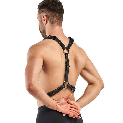 Max Bondage Harness Black Adjustable Size 26 to 50 cm Mens Harnesses