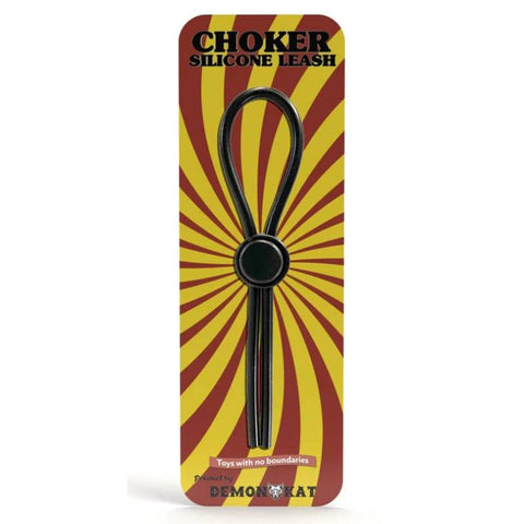Silicone Choker Leash Black - Adjustable Size for Comfort Default Title > Bondage Gear > Collars