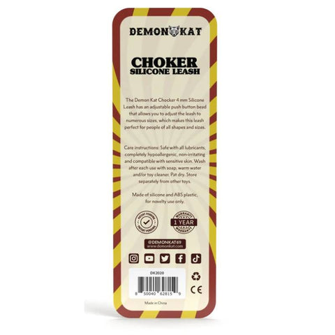 Silicone Choker Leash Black - Adjustable Size for Comfort > Bondage Gear > Collars