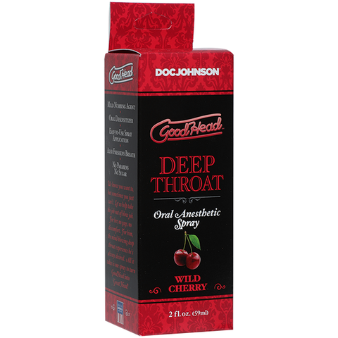 GoodHead Deep Throat Spray 59ml - Wild Cherry Flavor > Lube > Oral Gels & Sprays