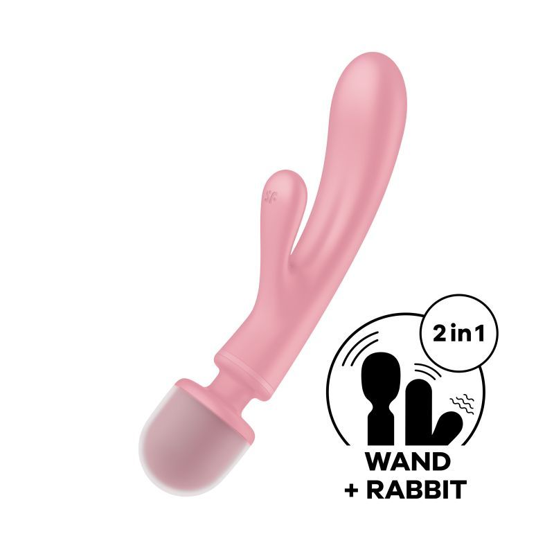 Satisfyer Triple Lover (Pink) – Waterproof Couples Vibrator > Vibrators > Ladies > Rabbit Multi