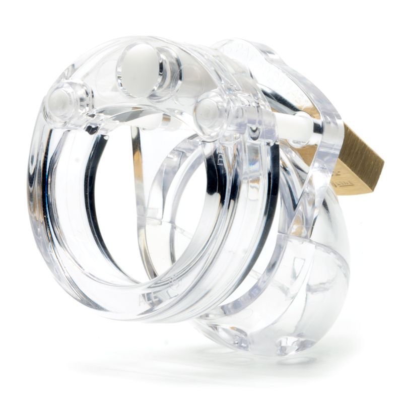 CB-X Mini-Me Clear Cock Cage – Slim 1 ¼ Inch Transparent Chastity Device Clear > Bondage Gear > Male Chastity