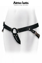 Adrien Lastic Black Denim Strap-on Harness with Silicone Ring Adjustable Waistband > Dildos > Strap On Harnesses