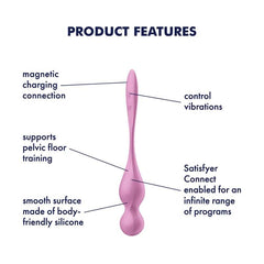 Satisfyer Love Birds 1 Kegel Pelvic Floor Trainer w Connect App Pink