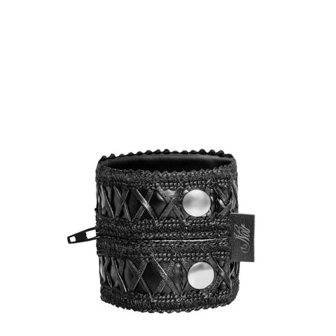 Wrist Wallet with Hidden Zipper in Premium Power Wetlook Material Lingerie