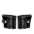 Wrist Wallet Pair Black Wetlook High-Gloss Material with Hidden Zipper Wrist Cuffs One Size > Clothes > Unisex Leather