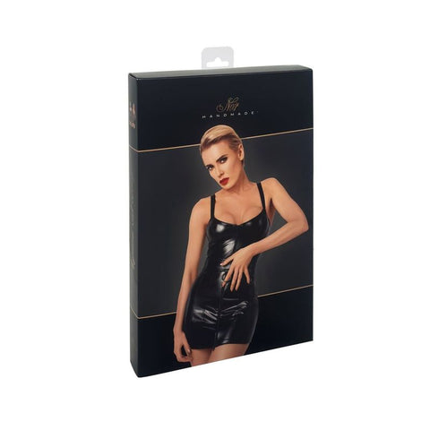 Starlet Wetlook Minidress with Ring Belt for Edgy Fashion and Sophisticated Style Lingerie