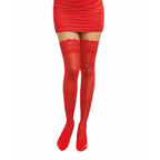 Dreamgirl Black Sheer Thigh High Stockings With Lace Top > Clothes > Hosiery > Stockings