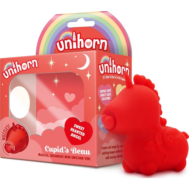 Unihorn Cupids Beau Nuzzling Nose Massager Red