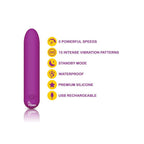 Bombshell 5 Speed 9.5cm Usb Mighty Bullet Vibrator Berry > Vibrators > Mini Vibrators
