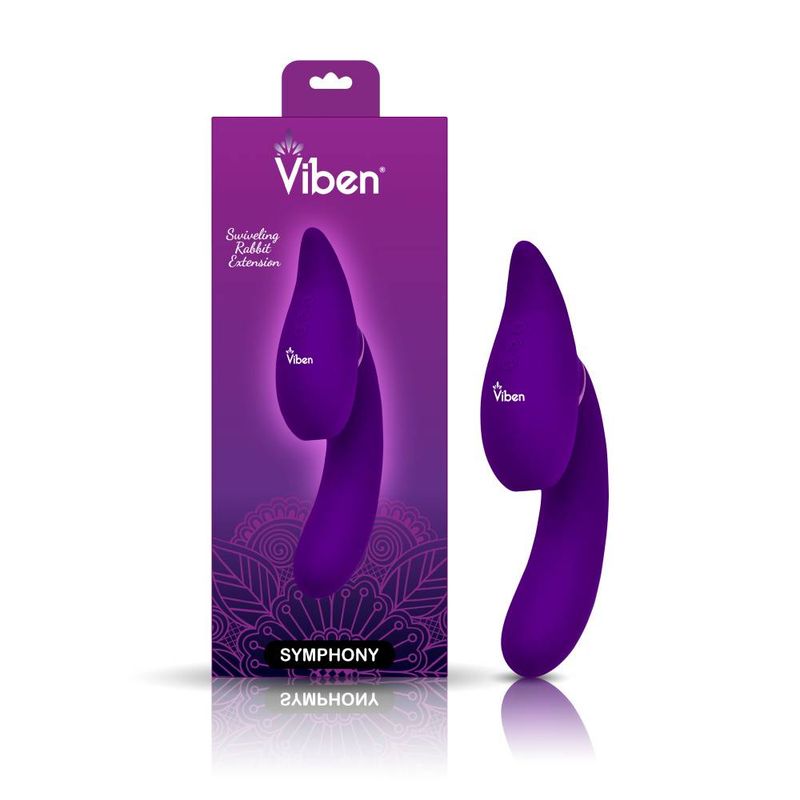 Symphony 21 Mode Swivel Suction Head Triple Motor Vibrator Purple > Vibrators > Ladies > Rabbit