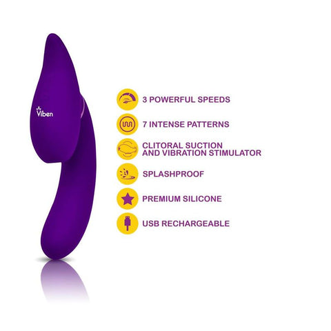Symphony 21 Mode Swivel Suction Head Triple Motor Vibrator VIBRATORS-RABBIT