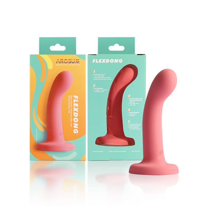 FlexDong Vibrating Strap-On Dildo 7 Inch – Silicone Vibrating Strap-On Dildo > Dildos > Neutral Dildos