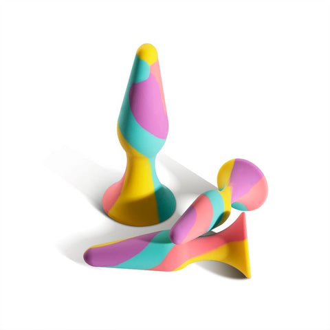 TriPlugs 3 Piece Silicone Anal Training Kit for Beginners and Experienced Users Butt Plugs