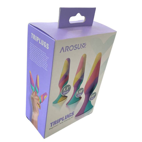 TriPlugs 3 Piece Silicone Anal Training Kit for Beginners and Experienced Users Butt Plugs