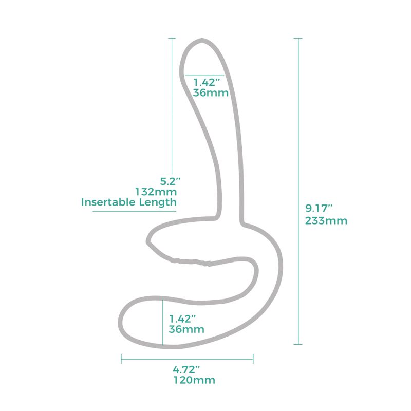 Sapphi Detachable Strapless Strap-on Double Vibrator by Arosum (9.17 inches) > Dildos > Strapless Strap Ons