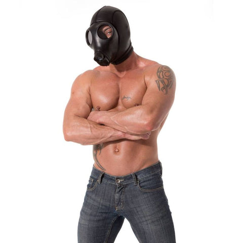 Neoprene Gas Mask Hood – 2mm Smoothskin Sensory Deprivation Hood > Bondage Gear > Bondage Hoods
