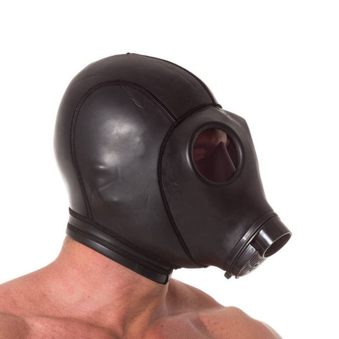Neoprene Gas Mask Hood – 2mm Smoothskin Sensory Deprivation Hood > Bondage Gear > Bondage Hoods