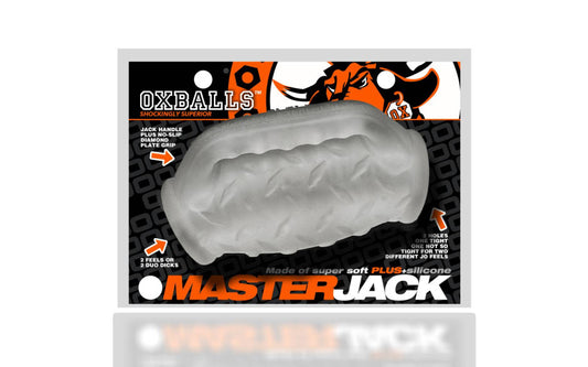 Masterjack Double Penetration Clear Ice - Double Ended Stroker