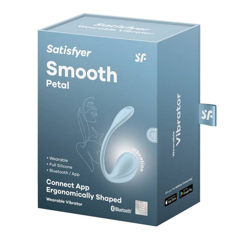 Satisfyer Smooth Petal Wearable App Connect Vibrator Blue Panty Vibrators