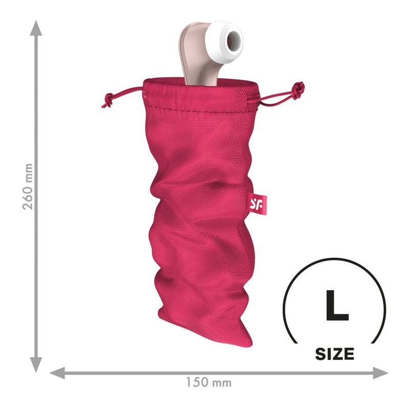Satisfyer Treasure Bag Large Pink Toy Storage Bag Adult Toy Storage