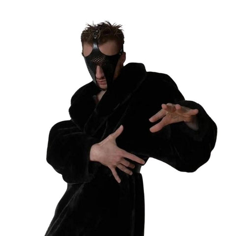 Ex Machina Genuine Leather Black BDSM Mask > Bondage Gear > Masks