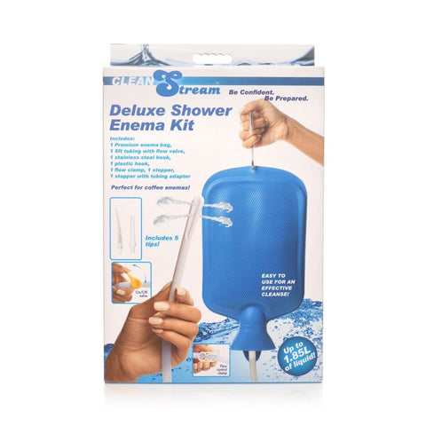 Deluxe Shower Enema Bag and Nozzle Kit for Comfortable Cleansing Experience Douches