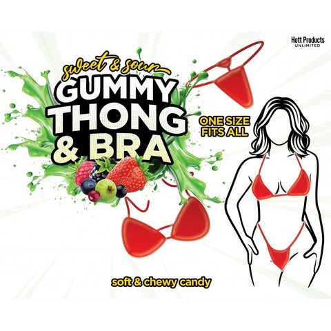Sweet and Sour Gummy Thong and Bra – Edible Erotic Lingerie > Novelties > Candy & Edible Items