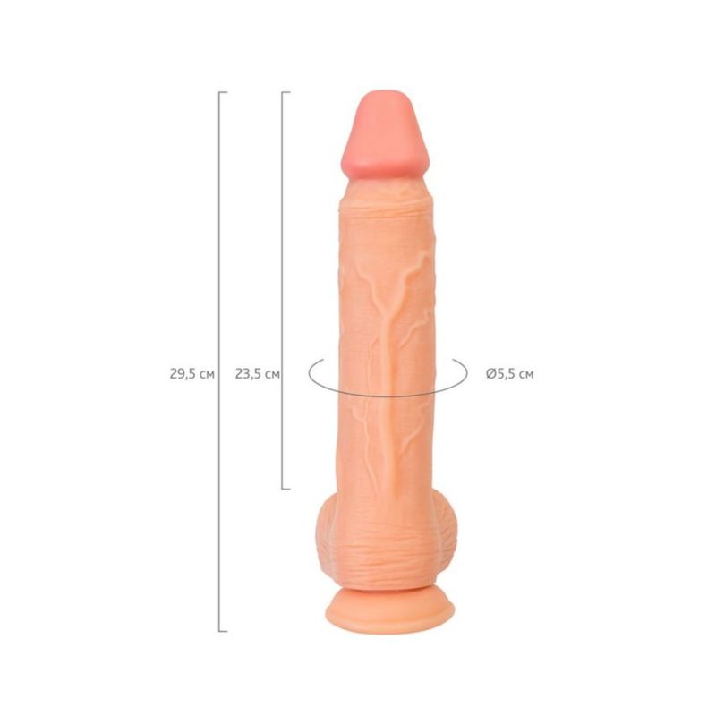 RealStick Wilt (Nude) – 29cm Realistic Suction Cup Dildo with Balls > Dildos > Large Dildos