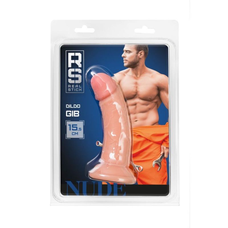 RealStick Nude Dildo Gib – Realistic Rigid Shaft Suction Cup 14cm Dildo Secondary image