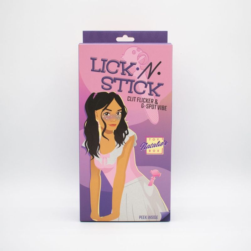Lick n Stick Pink Clit Flicker and G-Spot Vibrator Toy > Vibrators > Finger Vibrators