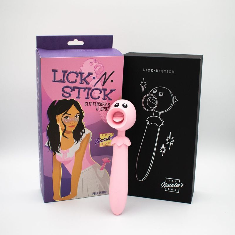 Lick n Stick Pink Clit Flicker and G-Spot Vibrator Toy > Vibrators > Finger Vibrators