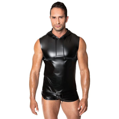 Frenzy Sleeveless Wetlook Hoodie for Men Enhancing Appeal Mens Apparel
