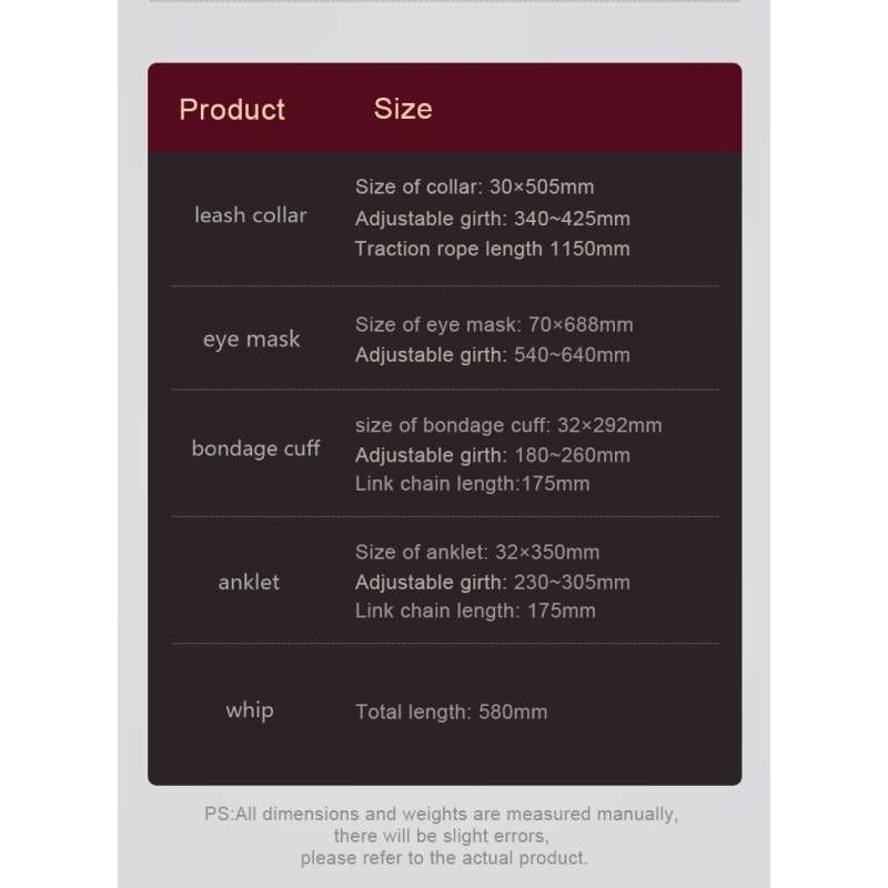 Deluxe 8-Piece Bondage Play Kit (Burgundy Gold) – BDSM Restraint Set > Bondage Gear > Bondage Kits