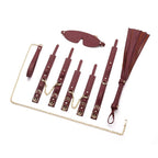 Deluxe 8-Piece Bondage Play Kit (Burgundy Gold) – BDSM Restraint Set > Bondage Gear > Bondage Kits