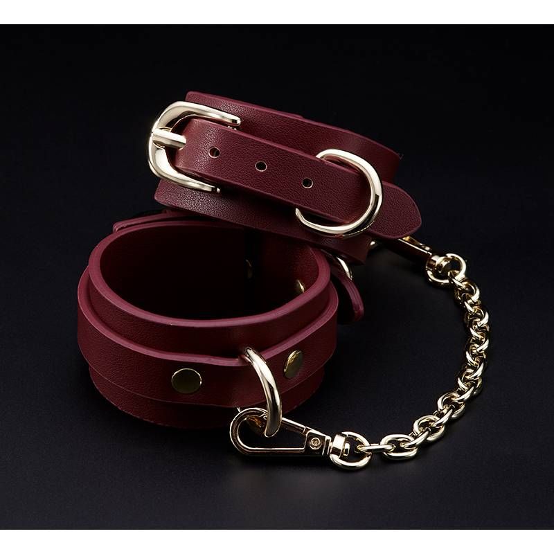 Deluxe 8-Piece Bondage Play Kit (Burgundy Gold) – BDSM Restraint Set > Bondage Gear > Bondage Kits