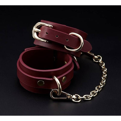 8 Pc Deluxe Bondage Play Kit Burgundy Gold Set for Couples BONDAGE-KITS